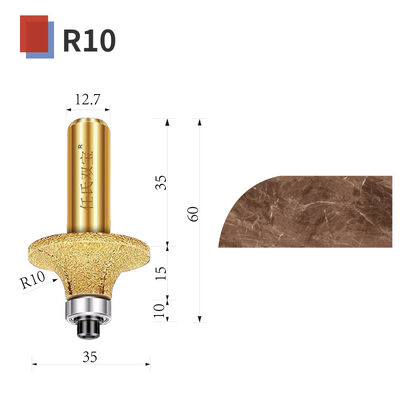 Diamond vacuum brazed tool R5/R8/R10/R15/R18 engraving stone marble granite